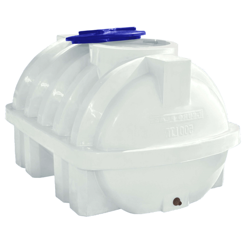 Ємність 500 л посилена ребром горизонтальна Рото Європласт